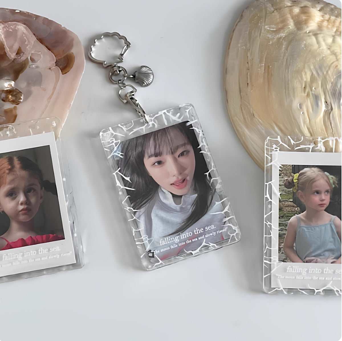 Ins Style Star Glitter Acrylic Card Holder for ID Photos and Small Cards