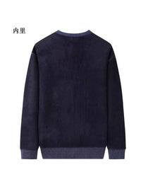 Men's Fleece Lined V-Neck Cardigan Sweater for Winter