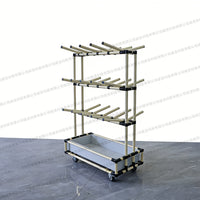 Lean Pipe Wire Harness Rack Adjustable Multi-layer Mobile Electronic Cable Storage Shelf