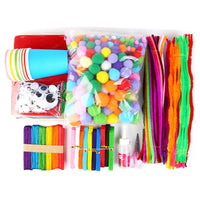 DIY Craft Pipe Cleaners, Pom Poms, and Wiggle Eyes Set for Kids' Art Projects