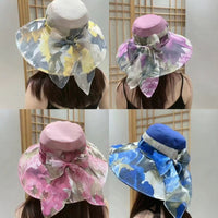 Women's Wide Brim Sun Hat UV Protection Outdoor Fashionable Summer Visor