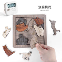 Extreme Difficulty Wooden Jigsaw Puzzle for Adults and Children, Brain Teaser Educational Toy