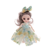 Baobaodi 16cm BJD Doll with 13 Movable Joints, Princess Dress-Up Toy for Girls, Birthday Gift