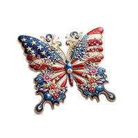 USA 250th Anniversary Freedom Eagle Rhinestone Brooch Pin