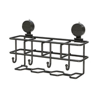 Wall-Mounted Umbrella Holder with Drip Tray and Hooks for Home Entryway