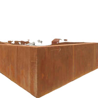 Weathering Steel Garden Edging Planter Box Acid-Resistant Curved Landscape Border