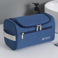 Men's Business Travel Toiletry Bag with Hook, Portable Dry/Wet Separation Wash Bag