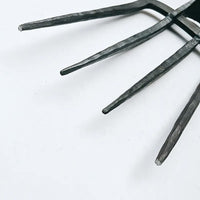 4-Tine Forged Flat Rake for Loosening Soil, Weeding, and Gardening, Steel Nail Rake for Farming and Cultivation