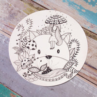 Round White Cardboard Drawing Paper for Zentangle Art, Hand-Painted Mandala, Colored Pencil, Thick Hard Cardstock