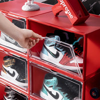 Stackable Clear Shoe Storage Boxes with Lid, Dustproof Plastic Shoe Organizer for Sneakers and High-Tops