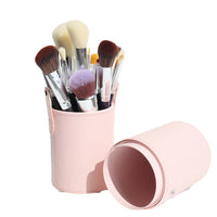 31-Piece Professional Makeup Brush Set with Pink PU Leather Bucket Bag