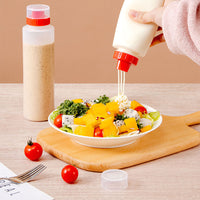 PE Three-Hole Squeeze Bottle for Sauces, Dressings, and Condiments