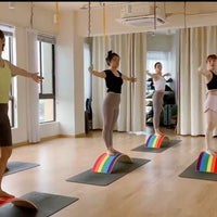 Large Wooden Pilates Balance Board for Core Training and Yoga Fitness