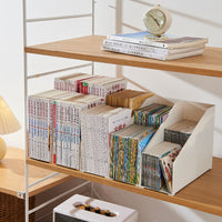 Minimalist Solid Color Plastic Desktop Double-Layer Bookends for Kids' Books and Notebooks