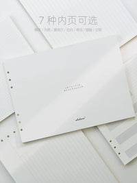 B5 Soft Leather 6-Ring Binder Notebook with Detachable Pages for Journaling, Notes, or Sketching