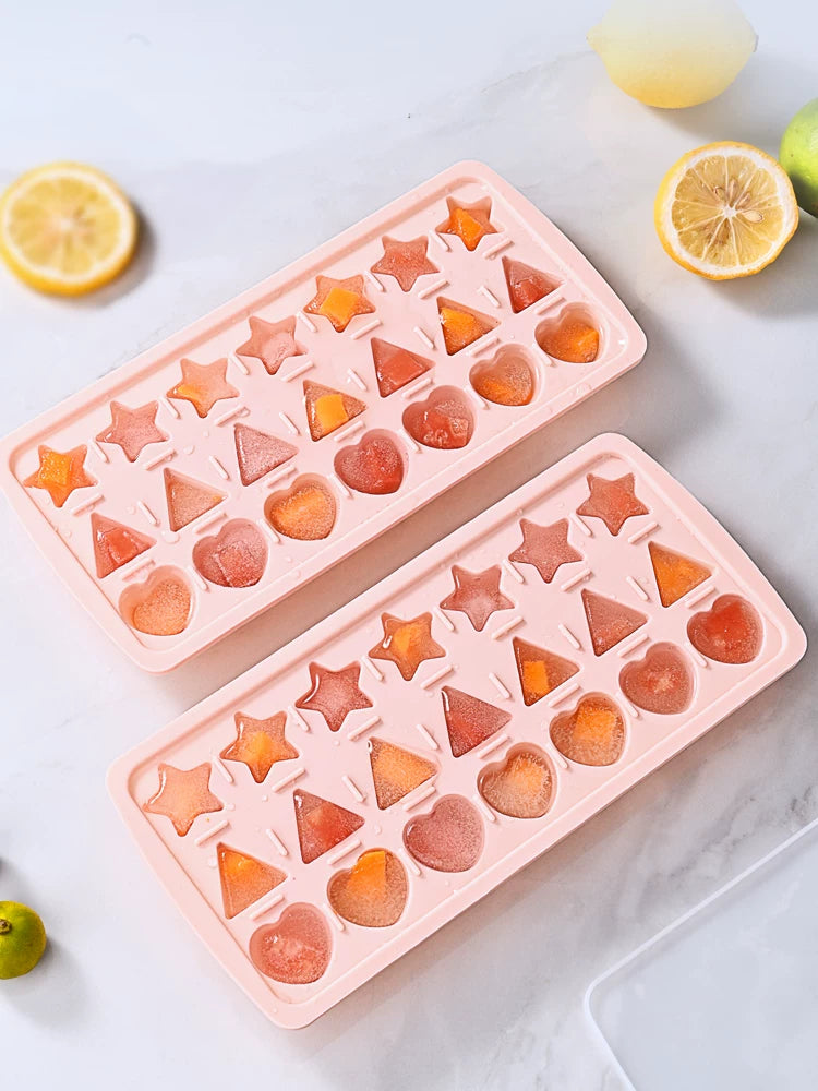 3-in-1 Silicone Ice Cube Tray with Lid and Storage Bin, Food-Grade Ice Maker for Home Freezer