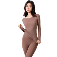 Women's Thermal Underwear Set Anti-Snag Base Layer Top & Bottoms Thin Warm Autumn Winter