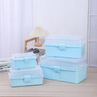 Portable 2/3-Layer Storage Box with Handle for Crafts, Toys, and Medicine