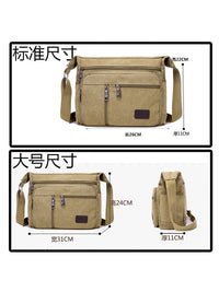 Men's Canvas Shoulder Messenger Bag Large Capacity Work Tool Bag