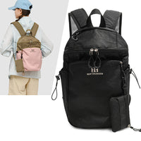 Embroidered Travel Sports Backpack with Detachable Pouch, 20-35L Capacity