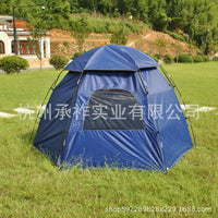 3-in-1 Waterproof UV Protection Double Layer Hexagonal Tent for 6 Person Outdoor Camping Family Leisure