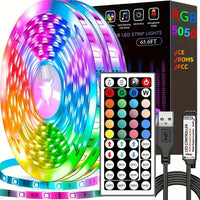 USB WiFi Smart RGB LED Strip Light Kit with Remote for Modern Home Decor