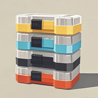 Portable Transparent Plastic Storage Box for Screwdriver Bits and Small Parts