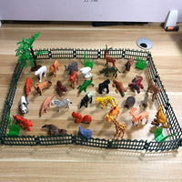 Realistic Zoo Animal Figures Set for Kids - Tiger, Lion, Solid PVC Animal Models