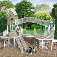 Outdoor Large Combination Slide for Kindergarten and Community Playgrounds, Non-Standard Climbing Play Equipment