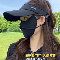 Women’s UV Sun Visor Cap, Wide Brim Open-Top Adjustable Sports Hat