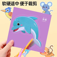 Kids' Educational Paper Cutting Craft Kit for Ages 3-6, Fun DIY Scissor Skills Gift Set