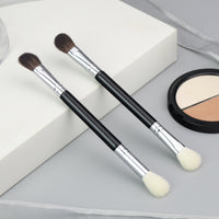 Mao's F18/F19 Double-Ended Nose Contour Brush Set, Soft Animal Hair, Portable Makeup Brushes