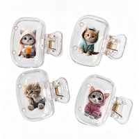 4-Pack Cute Cat Toothbrush Holder Clips Portable Travel Toothbrush Head Protectors