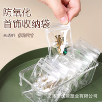 PVC Transparent Self-Sealing Jewelry Storage Bags for Bracelets Earrings Rings, Anti-Oxidation