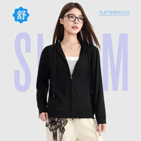 Lyocell Tencel Long Sleeve Cardigan with Hood for Summer Sun Protection