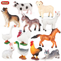 Miniature Farm Animal Figurines Realistic Poultry & Livestock Models for Kids' Play & Decoration