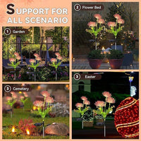 Solar Lycoris Radiata Flower Garden Lights Outdoor LED Simulation Waterproof Landscape Lawn Lamp