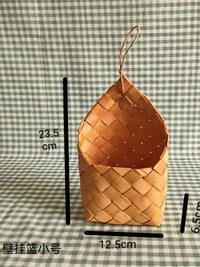 Nordic Woven Hanging Basket for Wall Decor, Kitchen Storage, and Planters