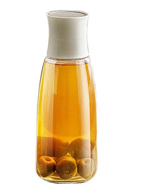 Glass Cold Water Pitcher with Lid for Homemade Fruit Wine, Iced Tea, and Beverages