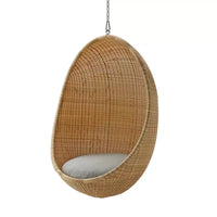 Outdoor Egg-Shaped PE Rattan Woven Bird's Nest Hanging Chair Waterproof Swing for Balcony Indoor Adult Cradle