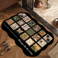 Diatomaceous Earth Non-Slip Bathroom Mat, Super Absorbent & Quick Dry, Mid-Century Modern Style