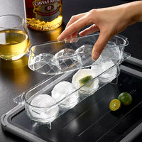 Spherical Ice Ball Maker Mold for Whiskey and Cocktails, Reusable Silicone Ice Cube Tray