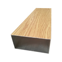 6063 Aluminum Alloy Wood Grain Square Tube for Ceiling Partition