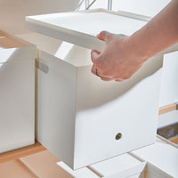 Japanese Style Storage Box with Lid and Wheels for Clothes, Toys, Books, and Sundries - Large Capacity Cabinet Organizer