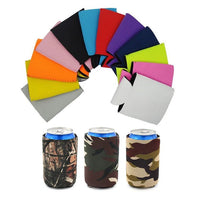 Neoprene Can and Bottle Cooler Sleeve with Bottom, Foldable Drink Protector for Beer and Soda