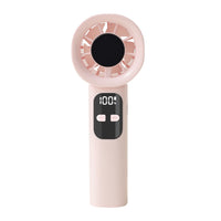 Mini Handheld USB Turbo Fan with 100-Speed Digital Display and Fast Charging