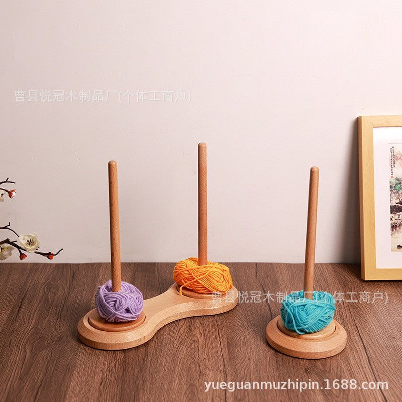 Wooden Yarn Holder and Paper Towel Dispenser