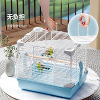 Small Metal Bird Cage for Parakeets, Lovebirds, Finches, and Other Small Ornamental Birds