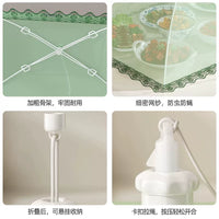 Antibacterial Food Cover Tent for Dining Table, Foldable Mesh Screen Food Protector, Dustproof and Insect-Proof