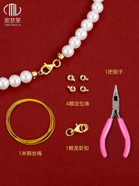 Pearl Beading Wire and Clasp Set for DIY Necklaces and Bracelets